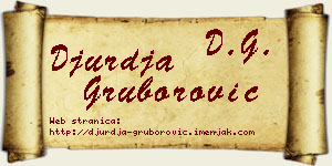Đurđa Gruborović vizit kartica